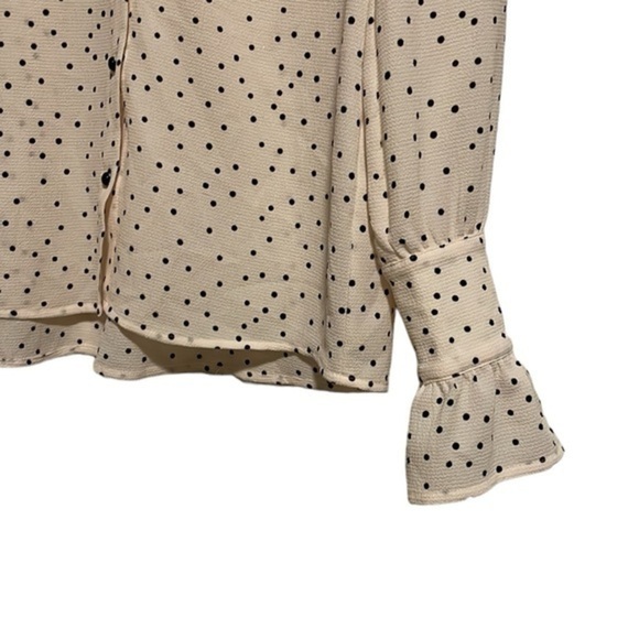 Baum‎ Und Pferdgarten Macy Printed Blouse Women’s Size Medium Polka Dot Cream - Picture 3 of 6